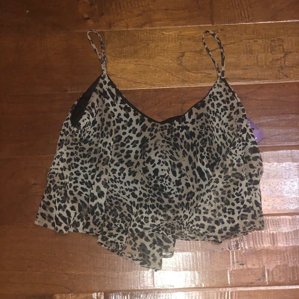 Cheetah print crop top